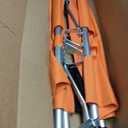 TrelaCo Folding Stretcher 81 x 21.3 x 5.4 Inch Aluminum Alloy Collapsible Gurney Emergency Portable Stretcher with Heavy Duty Handles Rubber Feet for Ambulance Patient Transport, Orange