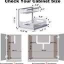 REALINN Under Sink Organizer, Pull Out Cabinet Organizer 2 Tier Slide Out Sink Shelf Cabinet Storage Shelves, Storage for Kitchen Bathroom, Grey, 2 Pack