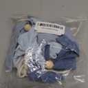 2 Sets of Blue Pennant Wooden Bead Banner Nursery Garland 20pcs Royal Linen Fabric Flags Triangle Streamers for Baby Room Decor Kids Boys Nautical Birthday Baby Shower Boho Event Party Decorations