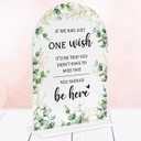 Wedding Sign Decor, You Should Be Here Sign, 5x7 Inch Arch Acrylic, Wedding Sign for Reception & Event, Bridal Shower Decorations, Wedding Table Sign Accessories for Anniversary And Party(Eucalyptus) (WishFlower)