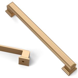 Asidrama 10 Pack 6.3 Inch(160mm) Champagne Bronze Cabinet pulls Kitchen Cabinet Handles Cabinet Pulls Kitchen Cabinet Hardware for Cupboard Drawer Pulls