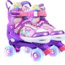 Adjustable Roller Skates for Girls and Women, All 8 Wheels of Girl's Skates Shine, Safe and Fun Illuminating for Kids S