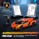 Lamborghini Remote Control Car Toy, Officially Licensed RC Drift Car 15Km/h with Underglow & Headlights, 1:24 Scale 2.4GHz, RC Gift Toy for Boys & Girls Ages 3-12 & Adults, Standard