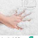 ILANGO White Christmas Bathroom Rugs 24" 17" Non Slip & Super Absorbent Extra Thick Soft, Washable Bath Mat for Floor, Non Shedding Microfiber Plush Shaggy Bath Rug for Bathtub Shower Room Sink