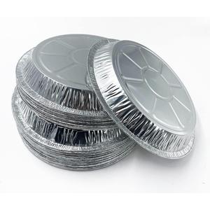 50pcs Disposable Aluminum Round Foil Baking Tins, 9 inch, Silver