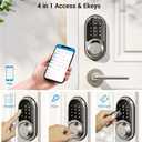 Veise RZ06 Smart Lock for Front Door with App Control, Keyless Entry, Electronic Digital Deadbolt with Touchscreen Keypad Set, Smart Deadbolt, Auto Lock, Easy Installation, Satin Nickel