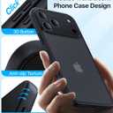 for iPhone 17 Pro Case, [Ribbed Non-Slip Sides] [Military-Grade Drop Protection] [Full Camera Protection] Anti-Yellow Soft-Touch Shockproof Slim Phone Case for iPhone 17 Pro, Black