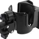 Universal Stroller Cup Holder with Phone Holder, 360Rotatable Bottle Holder with Strong Clip, Accessories for Stroller, Bike, Wheelchair, Walker, Scooter
