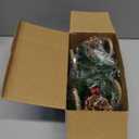 Yungyan 6 Pcs Christmas Pine Cone Napkin Rattan Ring Poinsettia Flower Holder Napkin Ring Berry Xmas Dining Table Supplies for Christmas Wedding Birthday Party Dinner Table Decoration (Vivid Style)