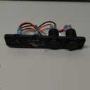 Nilight 4 in 1 Outlet Socket Panel 12V DC 4.8A Dual USB 12 Volt Cigarette Lighter LED Voltmeter ON Off Rocker Toggle Switch for Marine Boat Truck Car