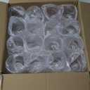 Tebery 32 Pack Unbreakable Plastic Glasses Stemless, 12 Oz Heavy Duty Clear Drinking Glasses, Disposable & Reusable for Champagne, Dessert, Food Samples, Catering, Weddings
