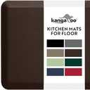 KANGAROO Thick Ergonomic Anti Fatigue Mats for Kitchen Floor, Cushioned Standing Office Desk Mat, Waterproof Scratch Resistant Topside, Supportive All Day Comfort Padded Foam Rugs, 20x32, Brown