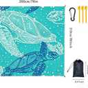 Packable Waterproof Picnic Blanket, Waterproof Beach Blanket Sandproof with Stakes, Large Foldable Beach Blanket Waterproof Sandproof, Sand Free Waterproof Beach Mat, 79x83 Inches, 78 inches by 83 inches