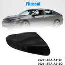 Priprilod Right Passenger Side Mirror Cap Cover Compatible With Honda Civic 2016 2017 2018 2019 2020 2021 Glossy Black #76201-TBA-A11ZF 76201-TBA-A21ZG