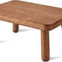 Wooden Step Stool Anti-Slip Step Stools for Adults Heavy Duty Stepping Stool Kitchen Step Stool for Adults One Step Stool for Office, Bedroom, Garden, Bathroom (6.3" High)