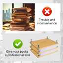 Book Press, Wooden Bamboo Flower Press Machine, Portable Book Binding Kits for Handmade Bookbinding, Manual Paper Press (11.6 x 7.9 Inch - 3 Floor), Double Layer