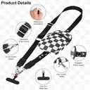 3-in-1 Clip and Go Phone Strap Crossbody with Detachable Wallet, RFID Blocking, Adjustable Anti-Theft Phone Lanyard