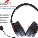Maxell Active Noise Cancellation Headphone Detachable Boom Mic & Built-in Mic - Immersive Sound with Bluetooth ANC Headphones, 20dB Noise Reduction, 40mm High-Fidelity Drivers, 10-Hour Playtime