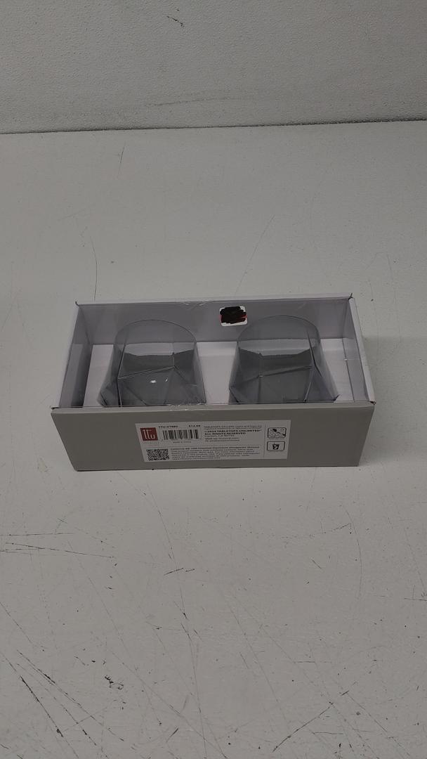 2 Piece 17.7 Oz  GrayFacet Dof Glass Set