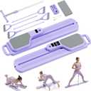 Pilates Equipment, Pilates Board - Multifunctional Pilates Reformer, Reformer Pilates Machine with Reps,Kcal & Timer Display, Home Pilates Kit with Resistance Bands - Workout Sets for Women