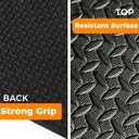 4x6ft Gym Floor Mat 10mm Thick - Large TPE/NPE Foam Workout Mat for Home Gym, Garage Floor, Yoga & Exercise - Non-Slip Eco-Friendly Fitness Mat (Black)