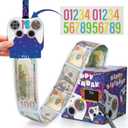 Game Player Gifts Box with Pull Out, Surprise Money Box with Happy Birthday Card and 40Pcs Transparent Bags, DIY Stickers for Any Age 1-100,16,18, A Fun Way to Give Cash to Boys Girls Kids with Assembly Instructions
