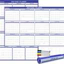 2026 Wall Calendar 32 x 48" with Week Number, 12 Months from January to December, Dry Erase Large Annual Yearly Planner, Horizontal/Vertical Calendar for Easy Planning, Organizing (indigo)