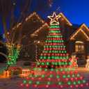 Christmas Decorations  String Lights, 317 LED Christmas Light Outdoor Yard Decorations Tree Light with 11" Star,Hanging Fairy Twinkle Light for Xmas New Year Holiday Party