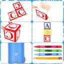 14 Pcs Giant School Theme Party Decorations ABC Alphabet Party Favor Box Large Inflatable Pencil Crayon for Celebration Back to School Birthday Decoration