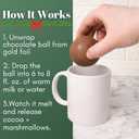 2 x Hot Cocoa Melting Balls with Mini Marshmallows, Creamy Milk Chocolate Melts, Individually Wrapped, 3 Count