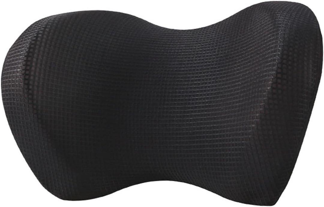 Car Neck Headrest Pillow Car Accessories Cushion Auto Seat Head Support Neck Automobiles Seat Neck Rest Memory Cotton(Pure Black)