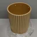 DoveeDosa Gold Waste basket Luxury Stone bathroom Garbage Can, Modern Bathroom Office Trash Can, Resin Wastebasket, Garbage Receptacle Bin for Bathrooms, Offices, Powder Rooms, Kitchens (Gold scallop)