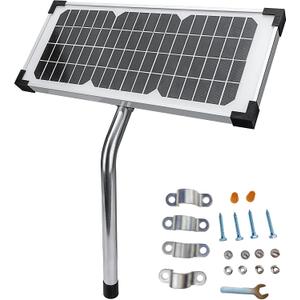 FM123 10W 12V Solar Panel Kit for Battery Charger Compatible with Mighty Mule GTO PRO Automatic Gate Openers Replacement for MM571W MM371W MM271 MM360 MM260 FM350 FM200 FM500 FM502 FM700