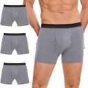 PurityLock Men's Washable Urinary Incontinence Underwear, Gray 3XL, 3 Pack