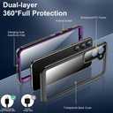 SPIDERCASE Designed for Samsung Galaxy S23 Case Waterproof,Built-in Screen & Camera Lens Protector[IP68 Underwater][Military Grade Shockproof] Full Body Protection Phone Case,Purple/Clear