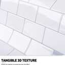 Art3d Premium 10-Sheet Peel and Stick Tile Backsplash - 12"x12" for Kitchen , Bright White
