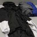 NELEUS Men's Dry Fit Athletic Shirt Workout Running Long Sleeve Shirts with Hoods (X-Large, 5102 Dark Grey/Slate Grey/Navy Blue,3 Pack)