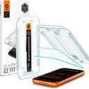 Spigen AluminaCore Tempered Glass Screen Protector [Glas.tR EZ Fit] designed for iPhone 17 Pro Max | iPhone 16 Pro Max [2 Pack] 9H+ Hardness, Aluminum-Enhanced Durability
