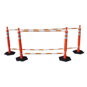Cone Bar, 6' - 10' Adjustable White w/ Orange & White Engineer Grade Reflective Sheeting