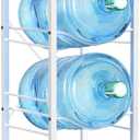 Housolution 3-tier 5 Gallon Water Jug Holder with Storage Shelf, Detachable 5 Gallon Water Bottle Holder, Jug Stand and Organizer for Kitchen, Office, Living Room, Gray