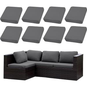 SUKAIKEQA Outdoor Cushion Covers Set,8PCS Patio Furniture Couch Seat Slipcovers, Replacement for Sofa Sectional Chair(Cover，Only)