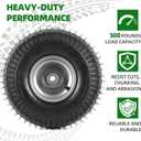 AR-PRO (2-Pack) 15x6.00-6" Tire and Wheel Assemblies, 4-Ply Tubeless Front Tire for Riding Mower Lawn Tractor, 3" Centered Hub and 3/4" Bushings