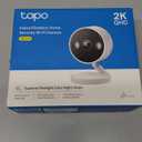 Tapo 2K QHD Security Camera Indoor/Outdoor, 2024 PCMag Editor's Choice, Color Night Vision, Free Person/Pet/Vehicle Detection, Baby Monitor, Local/Cloud Storage, IP66, Dual-Spotlight, Plug-in(C120) (White)