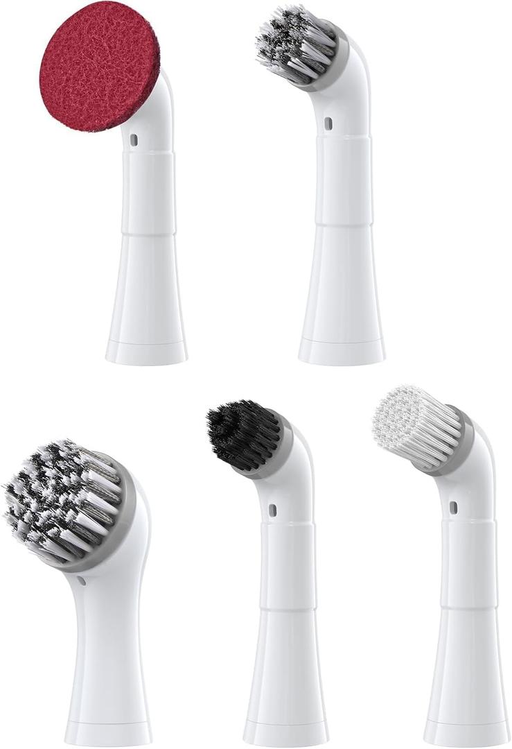 kHelfer KH6A Replacement Grout Brush, Small Cordless Grout Cleaning Brush with 5 Replacement Brushes for Tile, Bathroom, Crevice, Corners, Bathtub, Kitchen