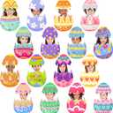 Jetec 48 Pcs Easter Egg Cutouts Easter Party Cutouts Spring Theme Paper Cuts Egg Shape Bulletin Board Decoration for Spring Theme Home School Classroom Bulletin Board Birthday Party Supplies Decor