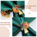 Amosfun 4pcs Halloween Napkin Rings Pumpkin Witch Napkin Holders Serviette Buckles Halloween Party Supply Table Decorations