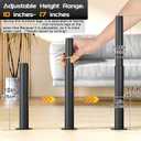 Metal Adjustable Furniture Legs 10-17 inch, Wlrrcwdttc Sofa Cabinet Legs Adjustable Height Replacement Support Legs for Bed/Couch/Dresser/Chair/TV Stand/Coffee Table, Legs for Furniture Set of 4-Black