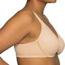 Vanity Fair Women's Beauty Back Smoothing Minimizer Bra, Minimizes Bust Line up to 1.5", Non Padded Cups up to H (Beige,34G)