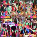 OLUPP 70 PCS LED Foam Glow Sticks Bulk, Glow in the Dark Party Supplies with 3 Modes Colorful Flashing, Foam Light Up Sticks for Wedding,Birthday,Neon Party,Carnival,Concert,New Year