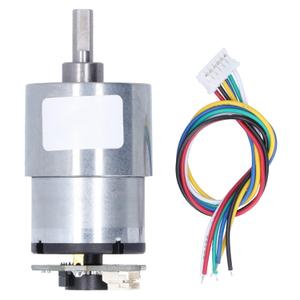 FLEXMAN JGB37520 DC12V Gear Motor, Strong Load Capacity Electric Micro Speed Reduction Geared Motor, Metal Gearbox with Encoder for Household Appliances, Automatic Money Counters (333RPM)